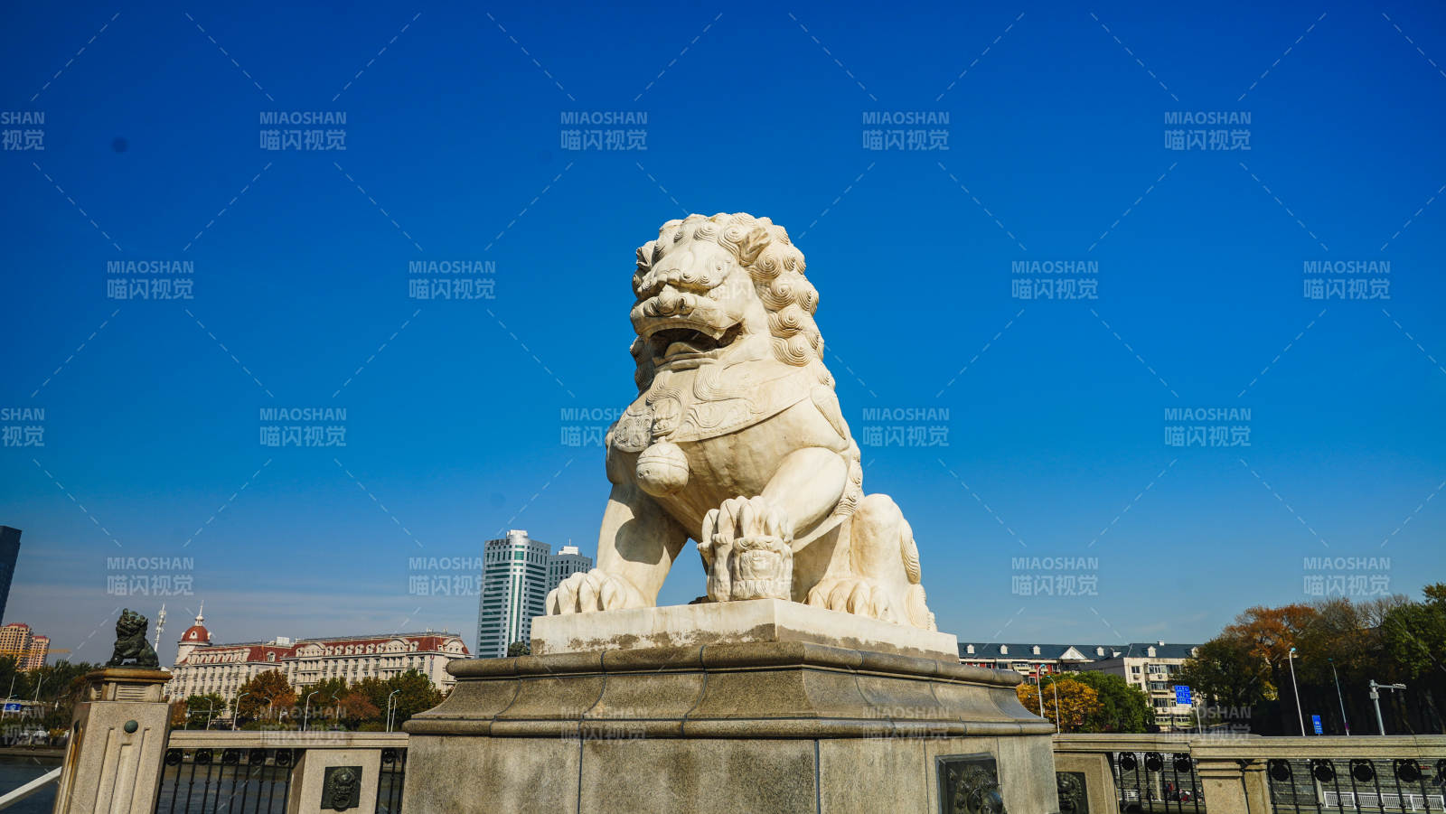 天津狮子桥石狮守桥