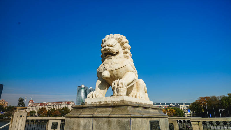 天津獅子橋石獅守橋