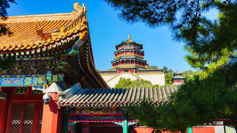 颐和园古建筑风光