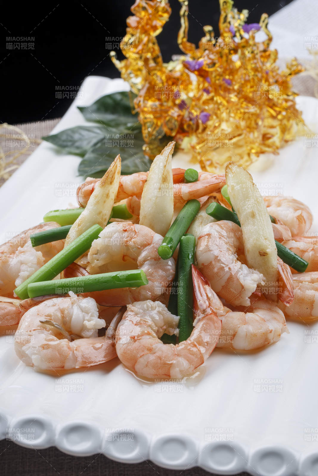 清炒马牙山药海捕大虾仁