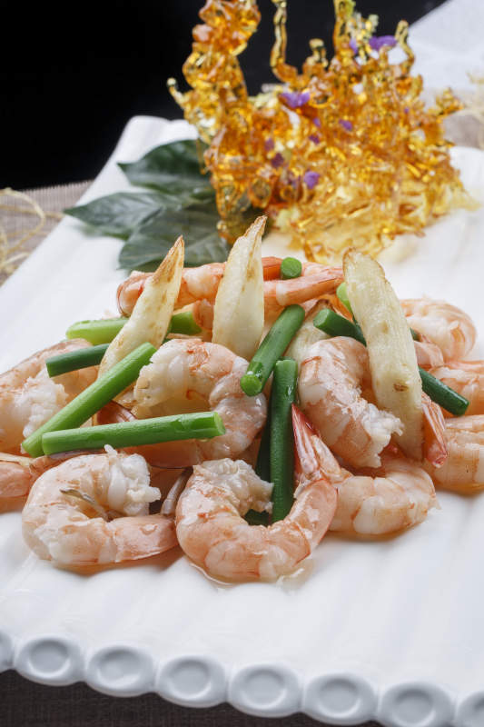 清炒马牙山药海捕大虾仁