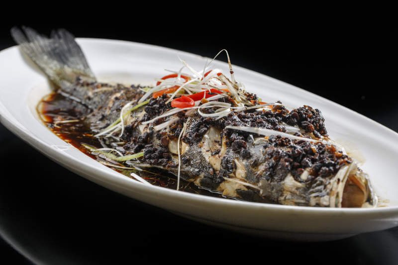 豆豉豉油蒸鲈鱼