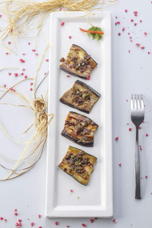 铁板刷酱2烤茄片