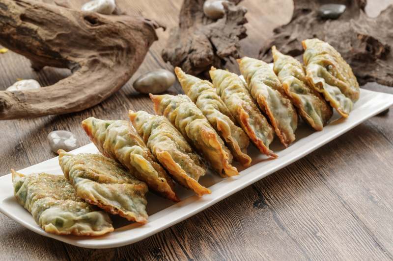 油煎韭菜素盒子