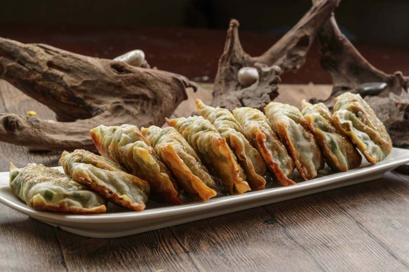 油煎韭菜素盒子