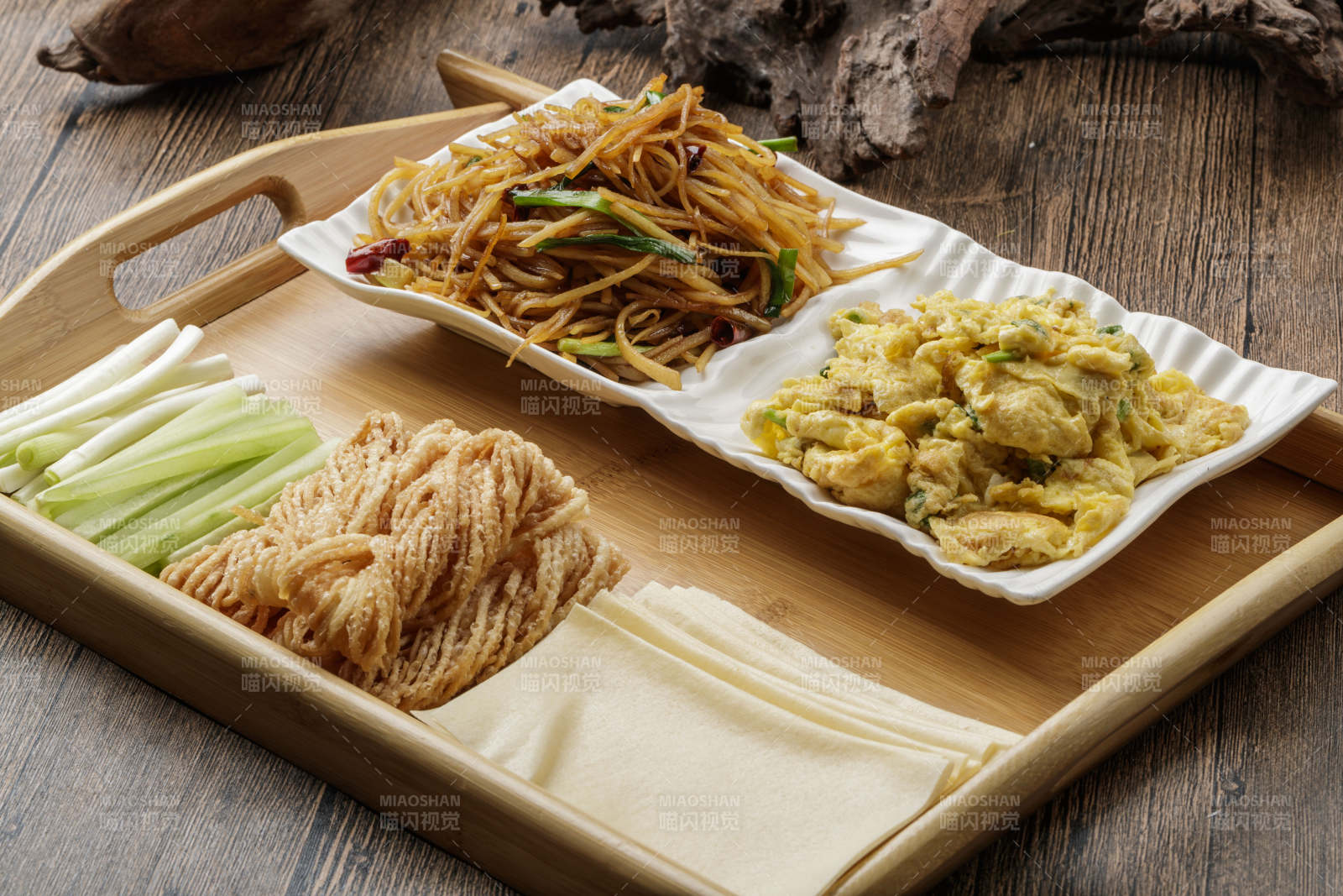 农家老咸菜卷饼