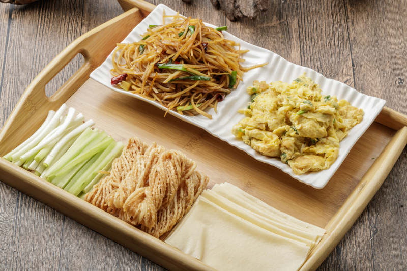 农家老咸菜卷饼