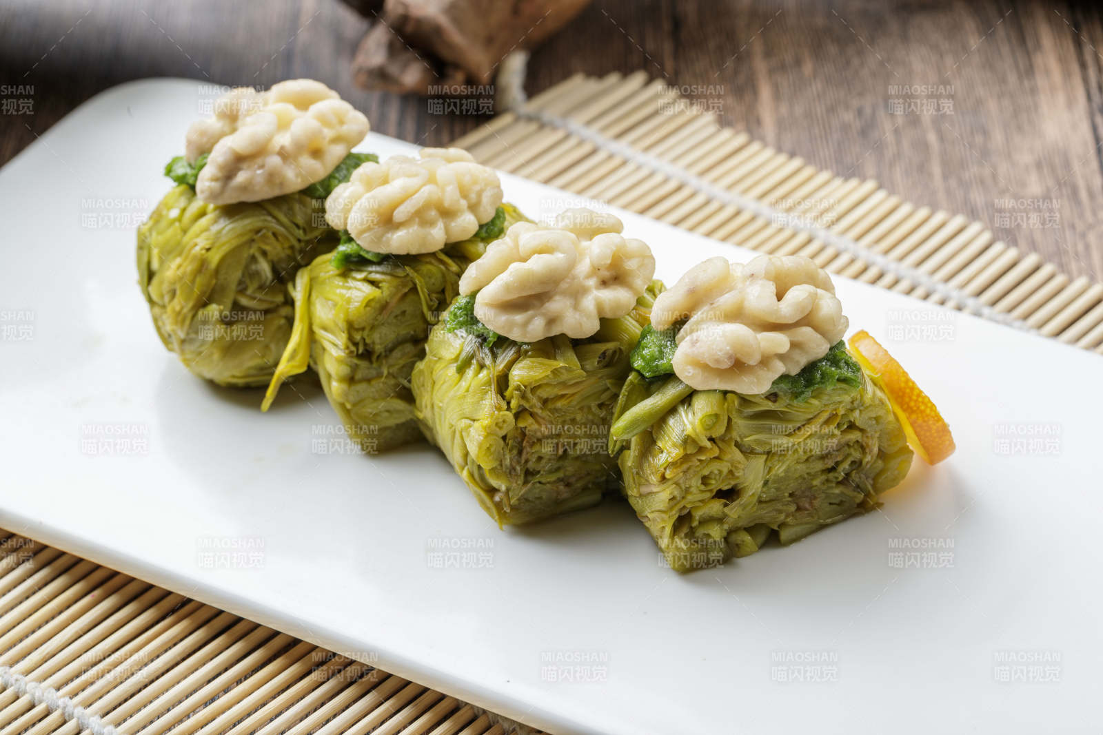 桃仁白菜卷芥末墩