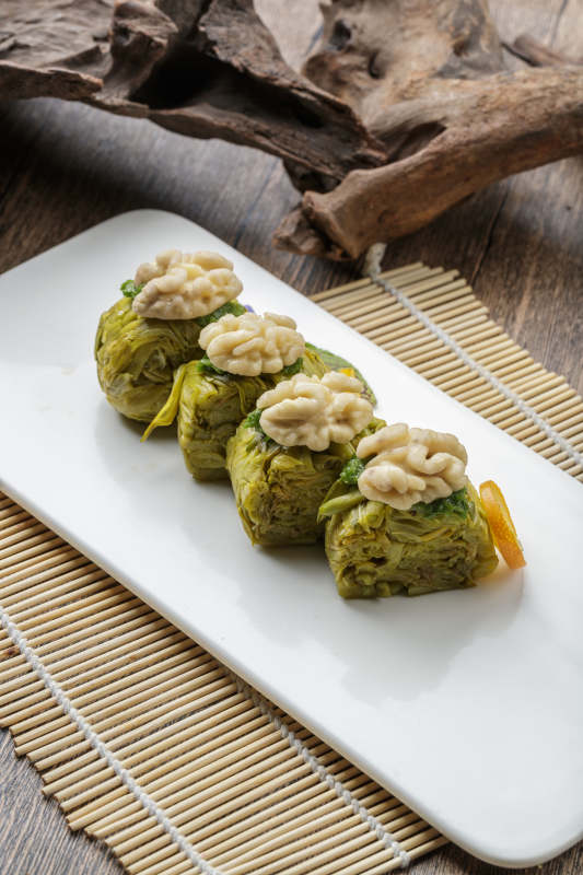 桃仁白菜卷芥末墩