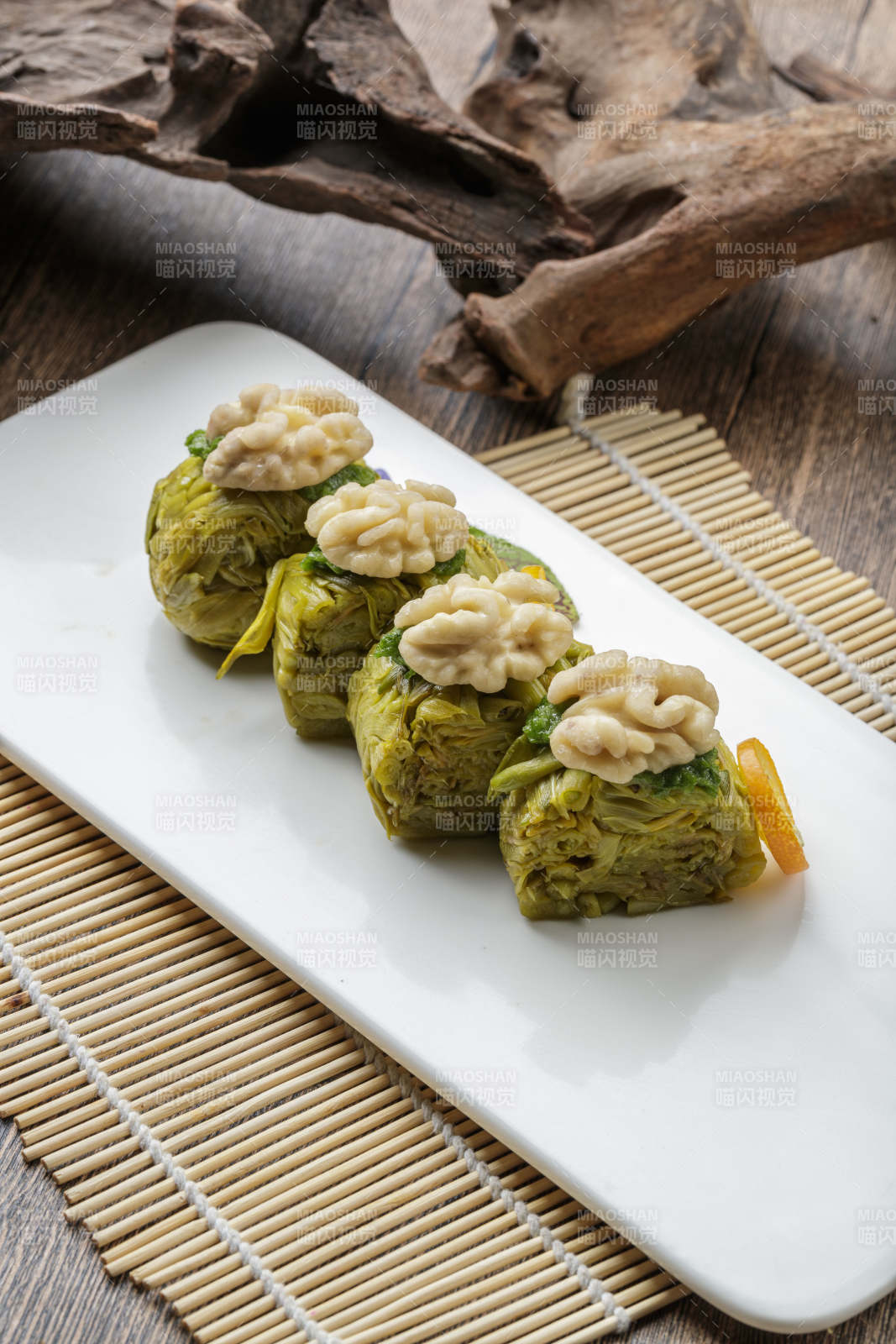 桃仁白菜卷芥末墩