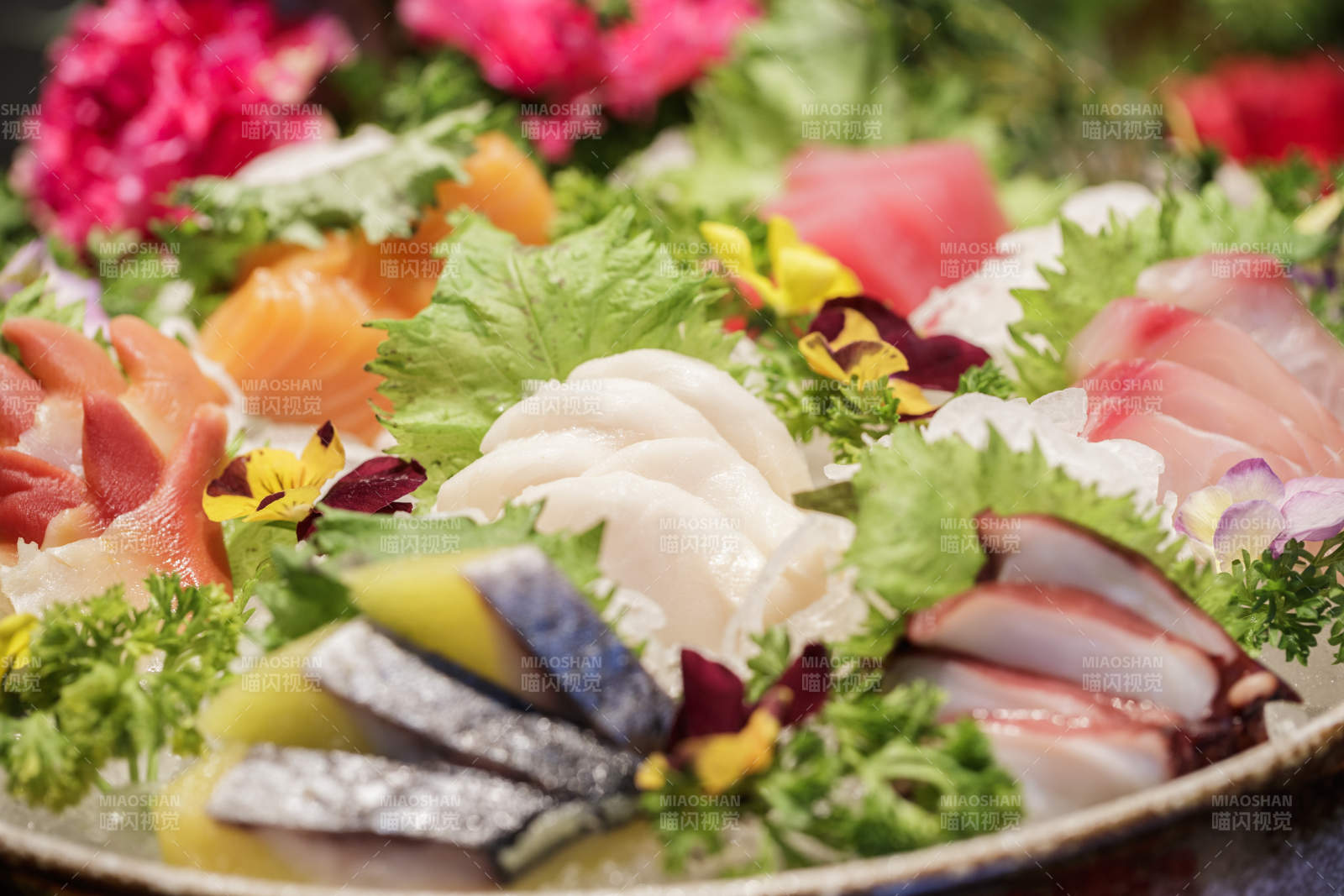 星级酒店高档自助餐料理餐台