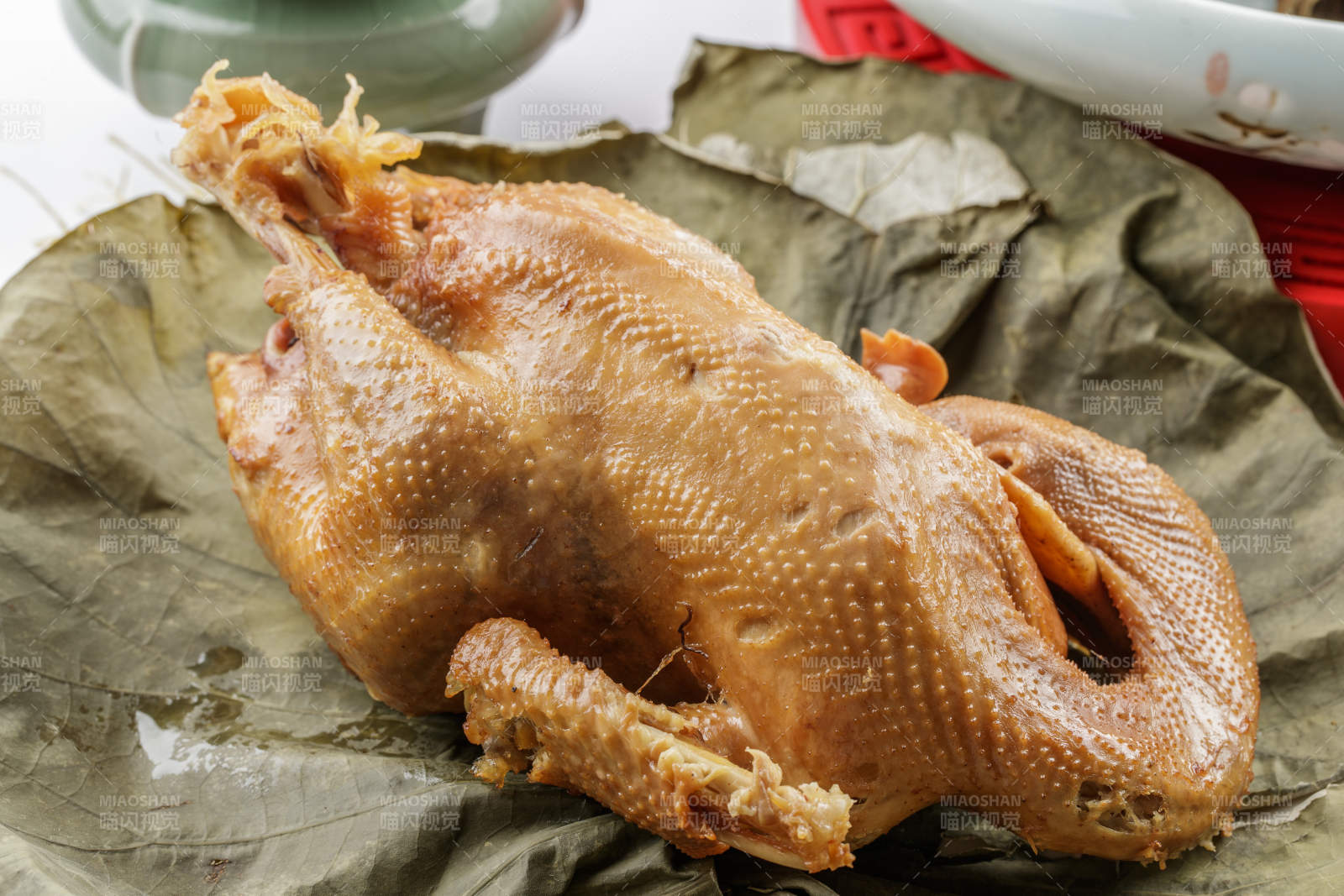 豆豉酱香荷叶鸡