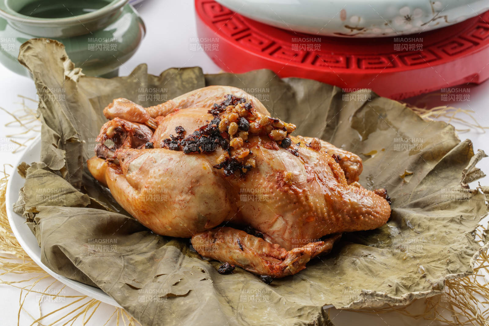 豆豉酱香荷叶鸡