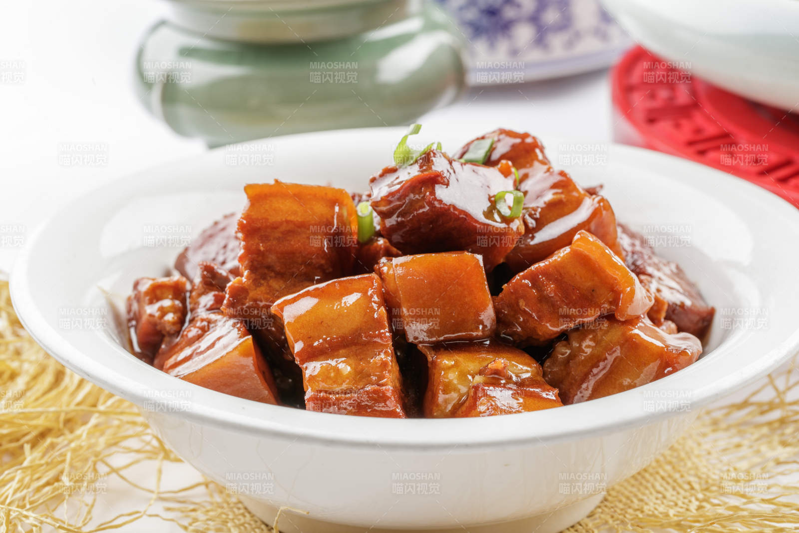 大碗红烧肉东坡肉-摄影图