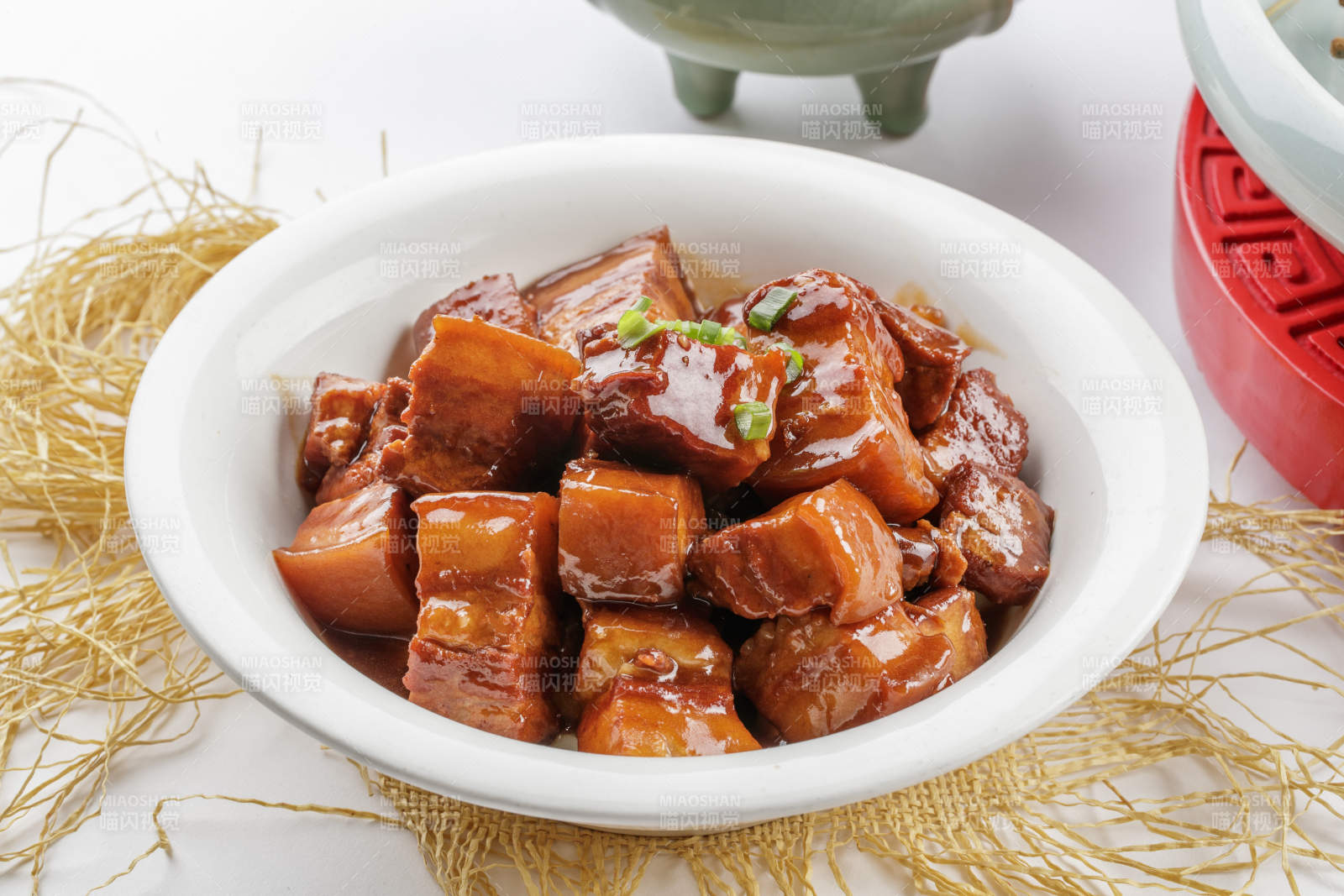 大碗红烧肉东坡肉-摄影图