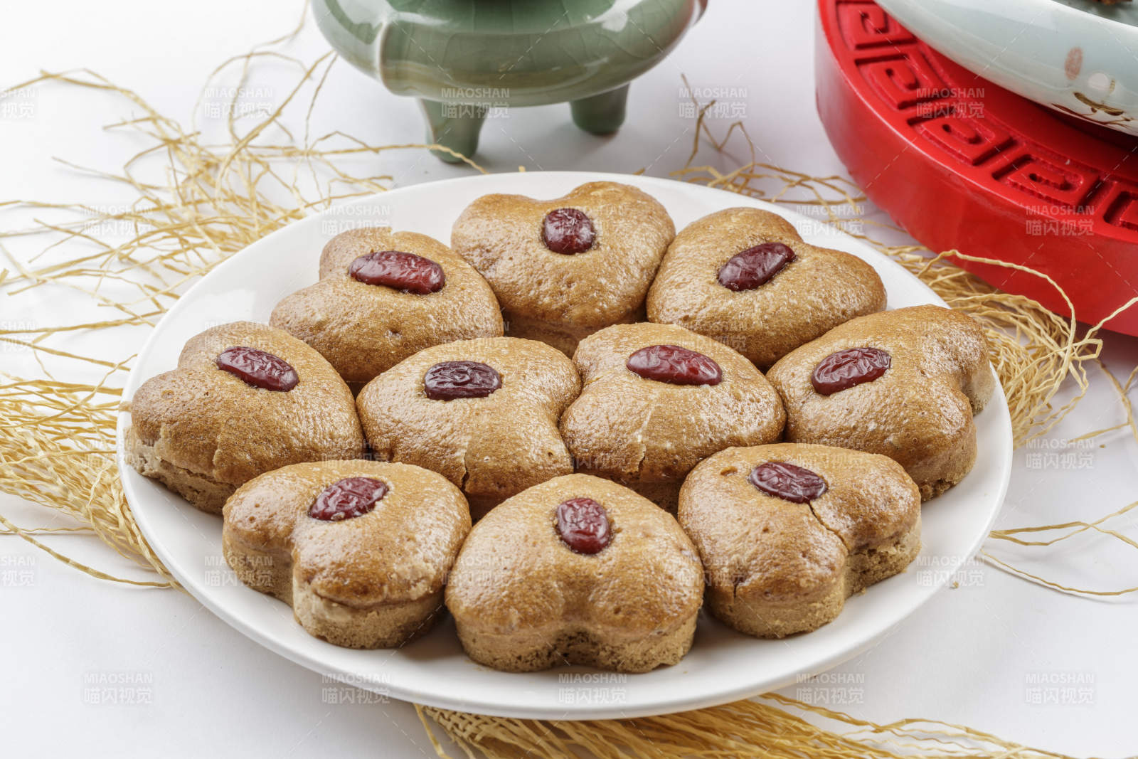 心形红枣杂粮馍