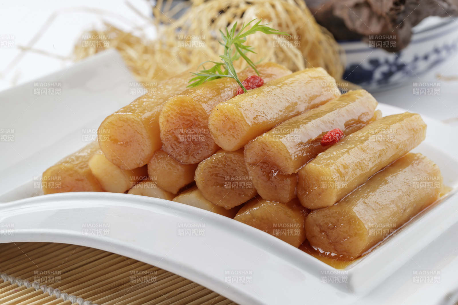 蜜汁长山药-摄影图