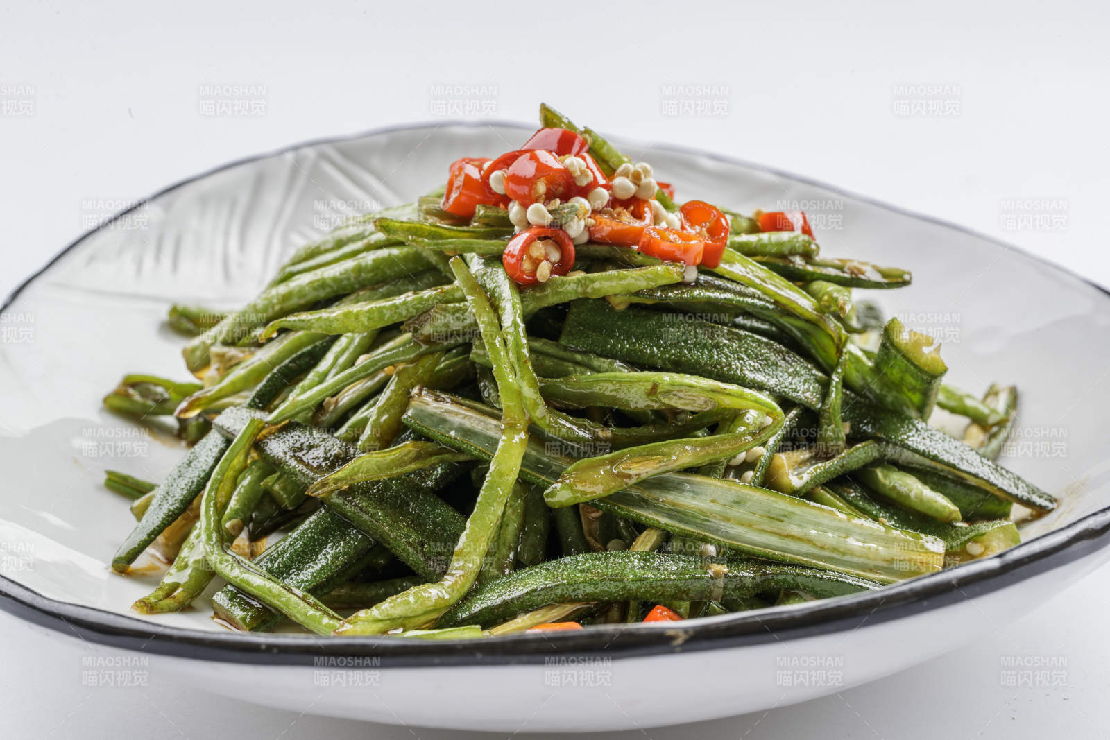 剁椒豇豆炒秋葵