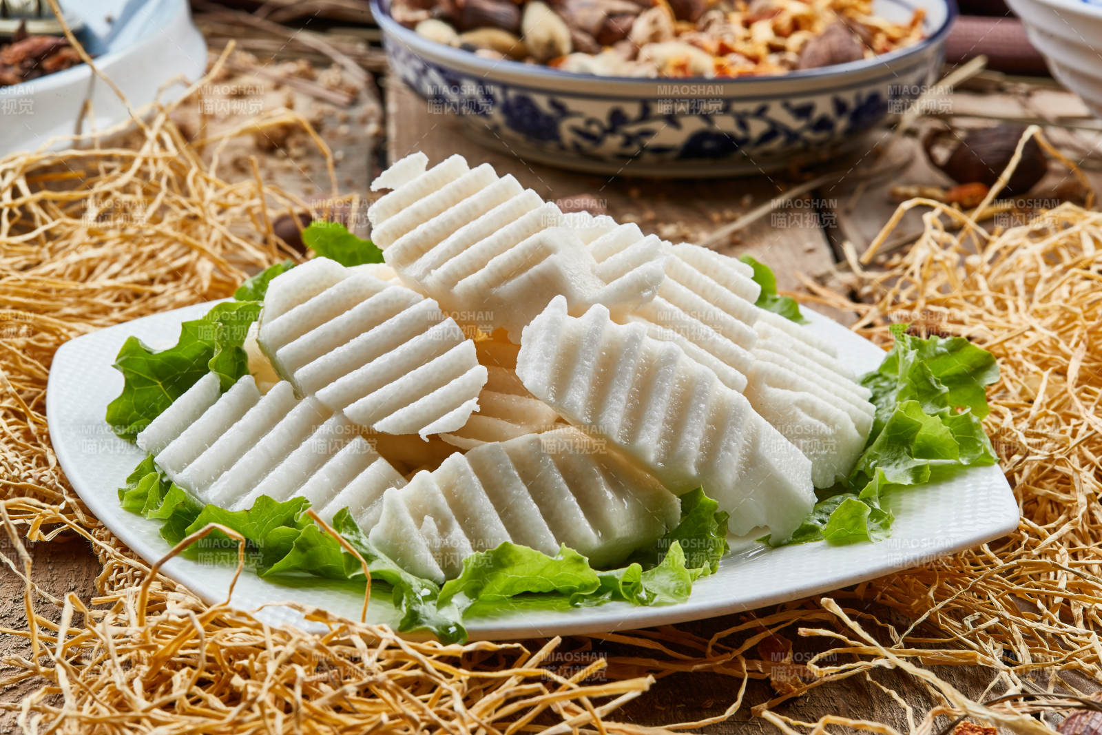 火锅食材涮品马牙长山药-摄影图