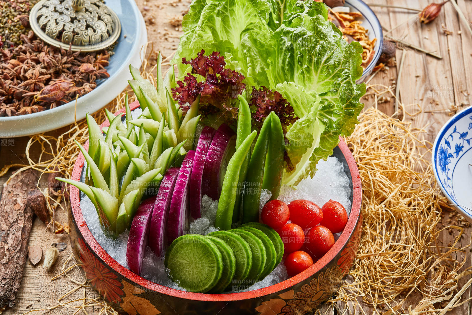 蘸醬田園時蔬大拌菜