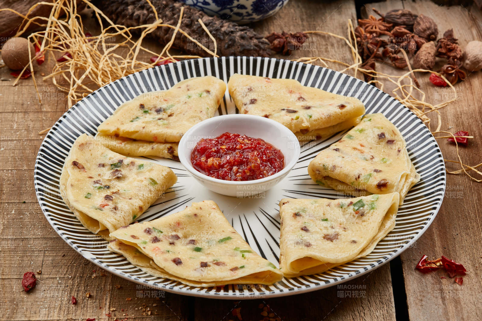 蘸酱葱香鸡蛋饼