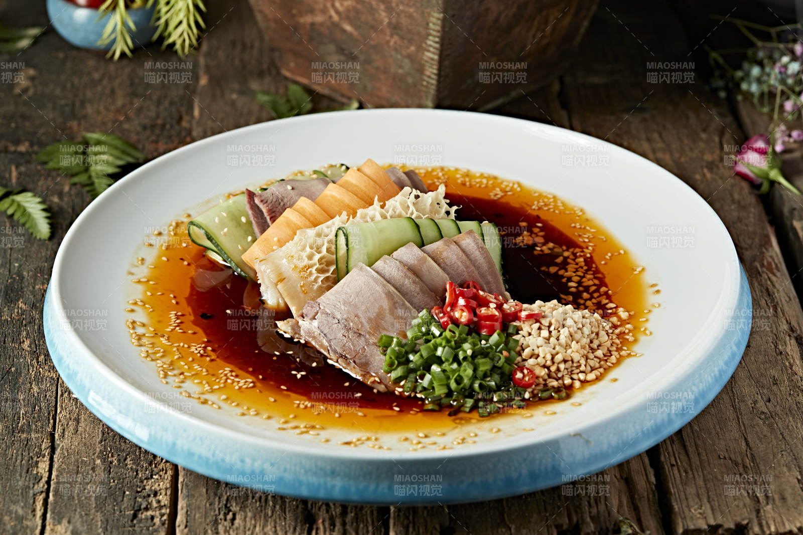 芝麻红油卤味口条金钱肚图片