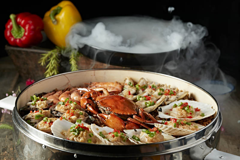 超级香蒸蒜蓉香辣海鲜大咖