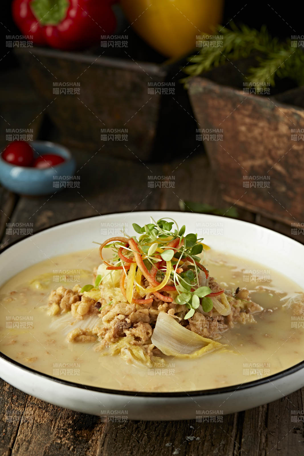 浓汤蛋花虾仁娃娃菜