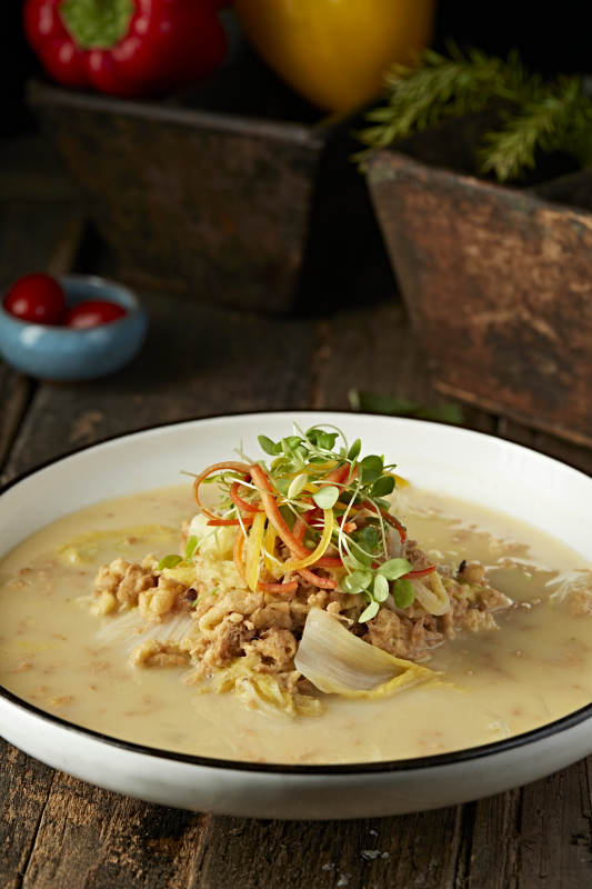 浓汤蛋花虾仁娃娃菜