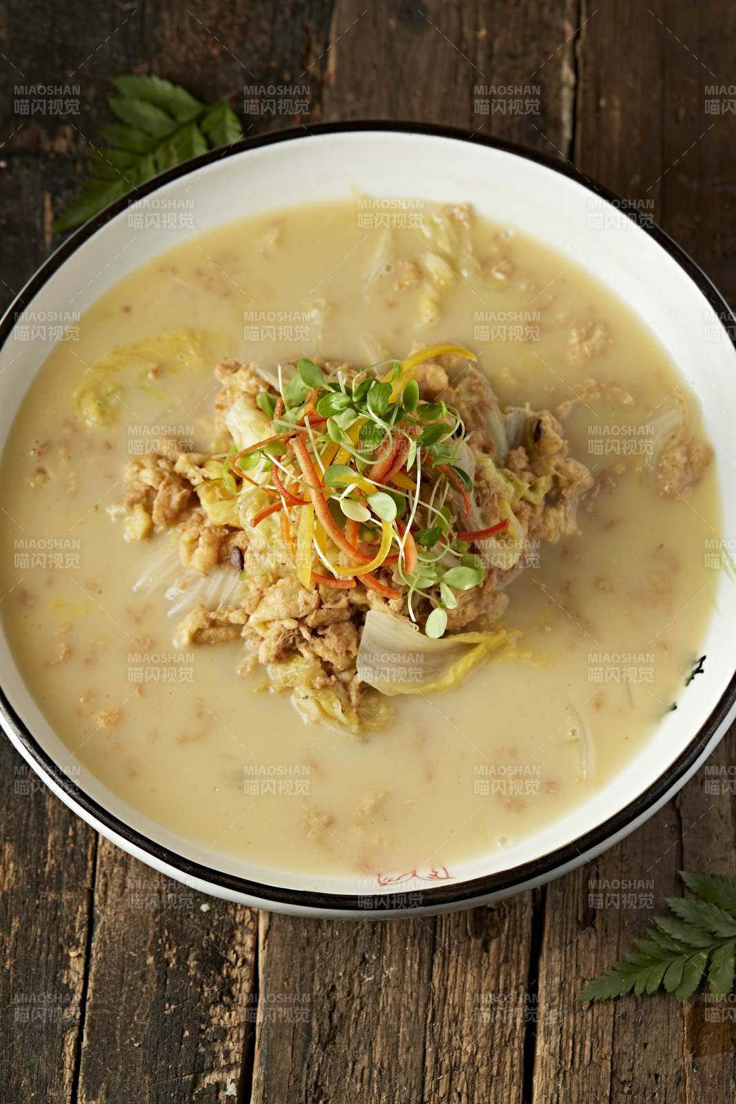 浓汤蛋花虾仁娃娃菜