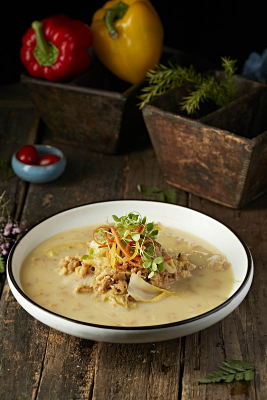 浓汤蛋花虾仁娃娃菜