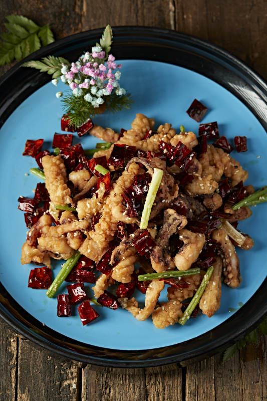 酥脆香炸麻辣鱿鱼须