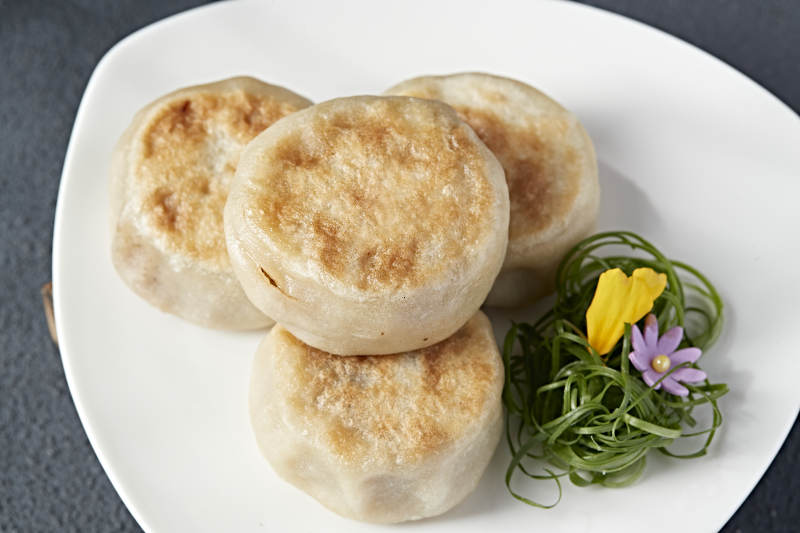 清真美食油煎羊肉馅门钉饼