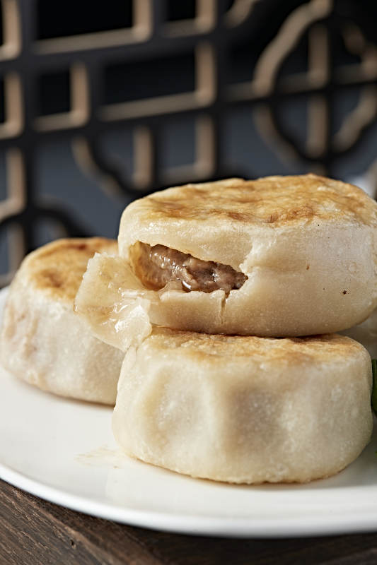 清真美食油煎羊肉馅门钉饼