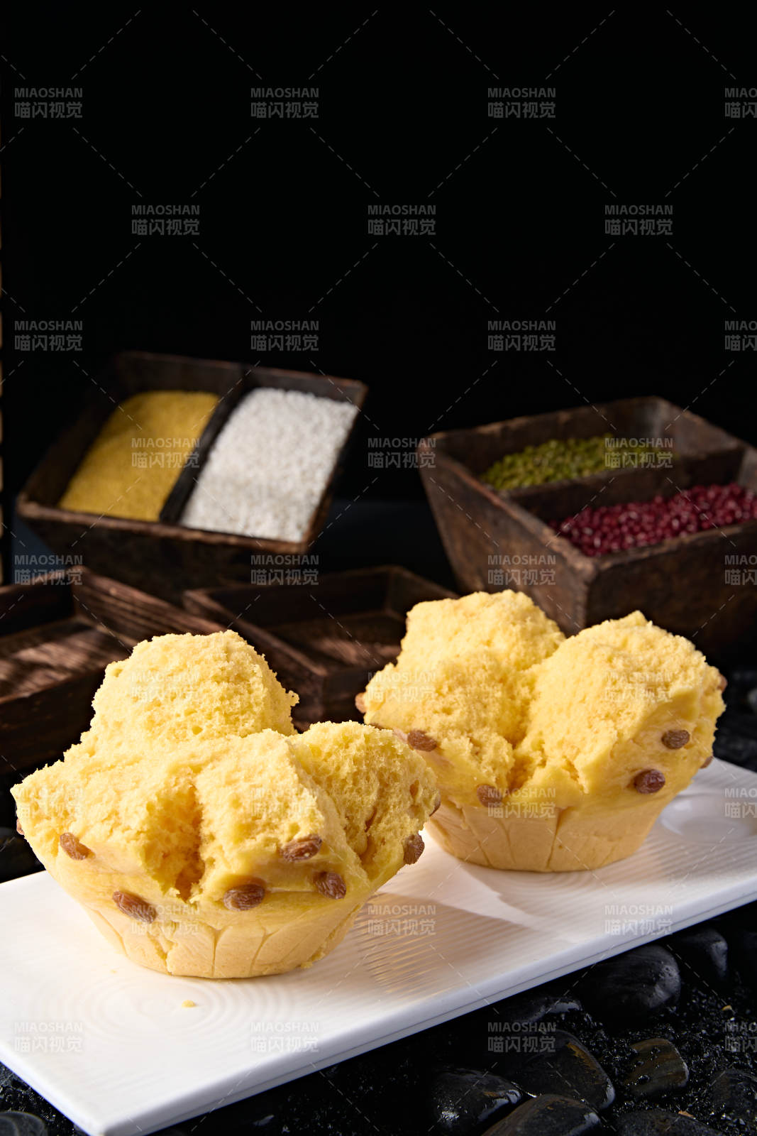 西部美食香蒸開花黃饃饃