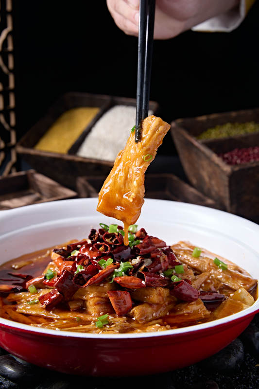 川香水煮香辣腐竹