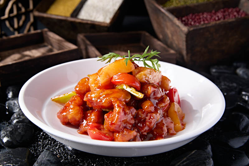 广式粤菜菠萝彩椒咕咾肉