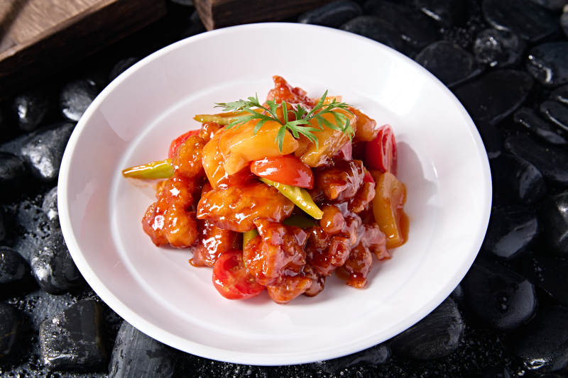 广式粤菜菠萝彩椒咕咾肉