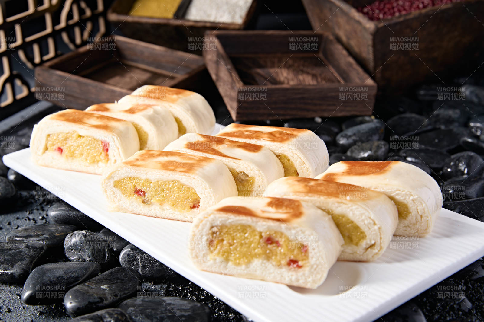 香烤糯米枸杞馅料饼