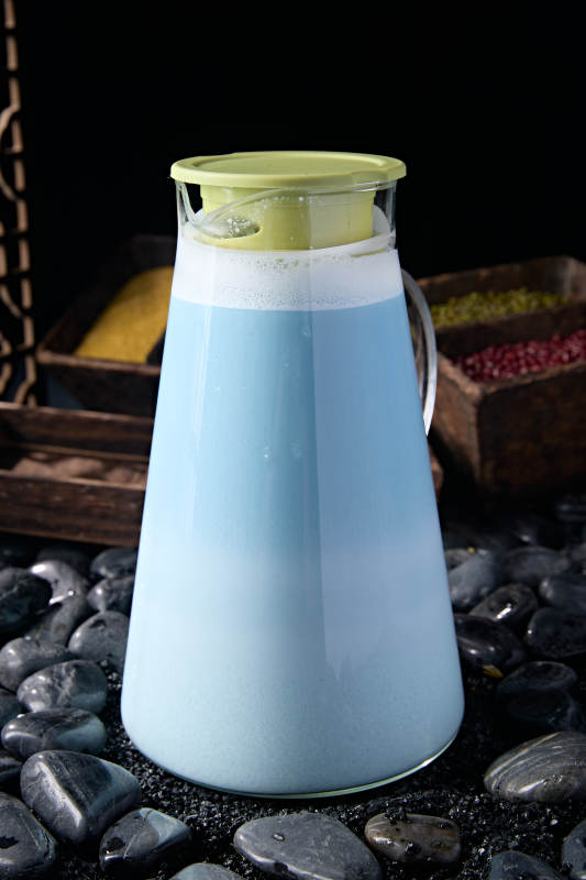 鲜榨蝶豆花米糊热饮