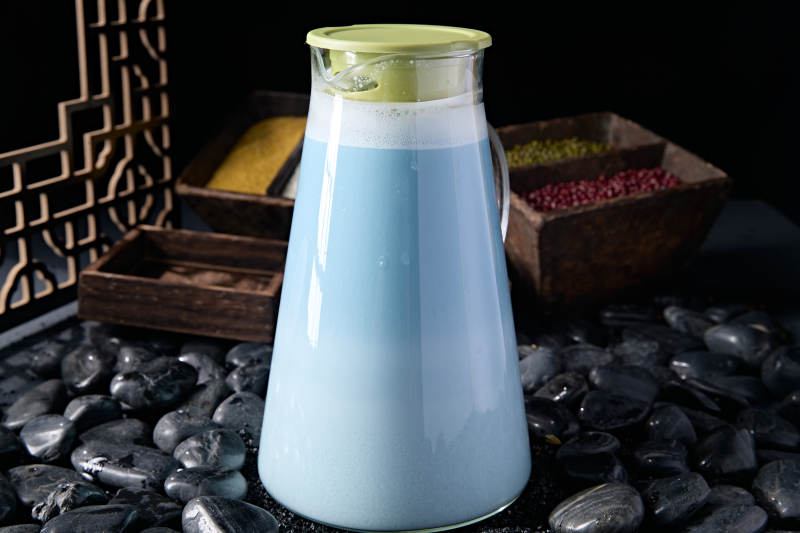 鲜榨蝶豆花米糊热饮