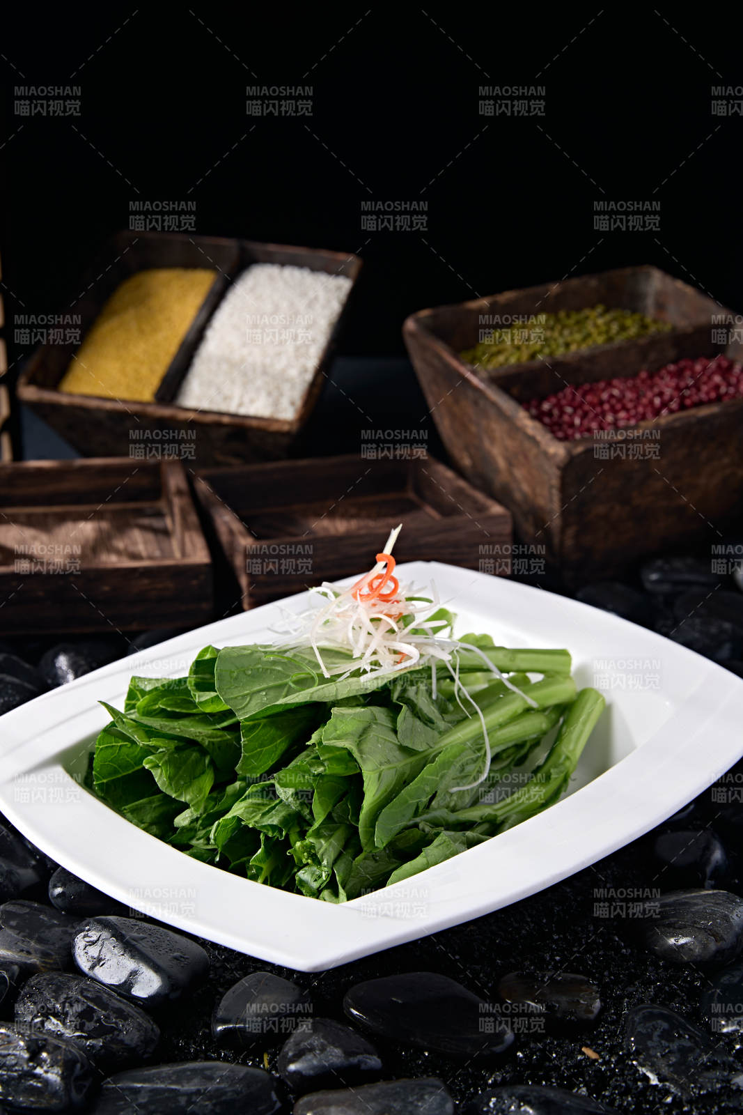 白灼浇汁爆炒蒜香菜心