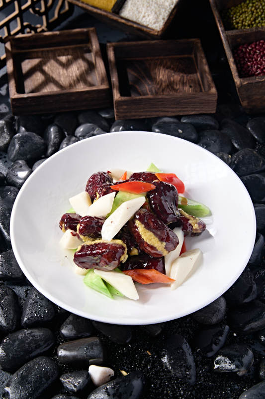 糖焗彩椒乳瓜山藥小米新疆蜜棗