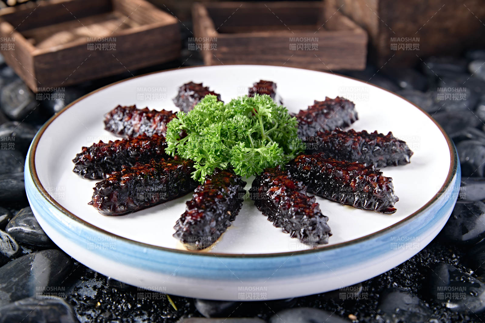 梅花參海參造型的肉糜皮凍