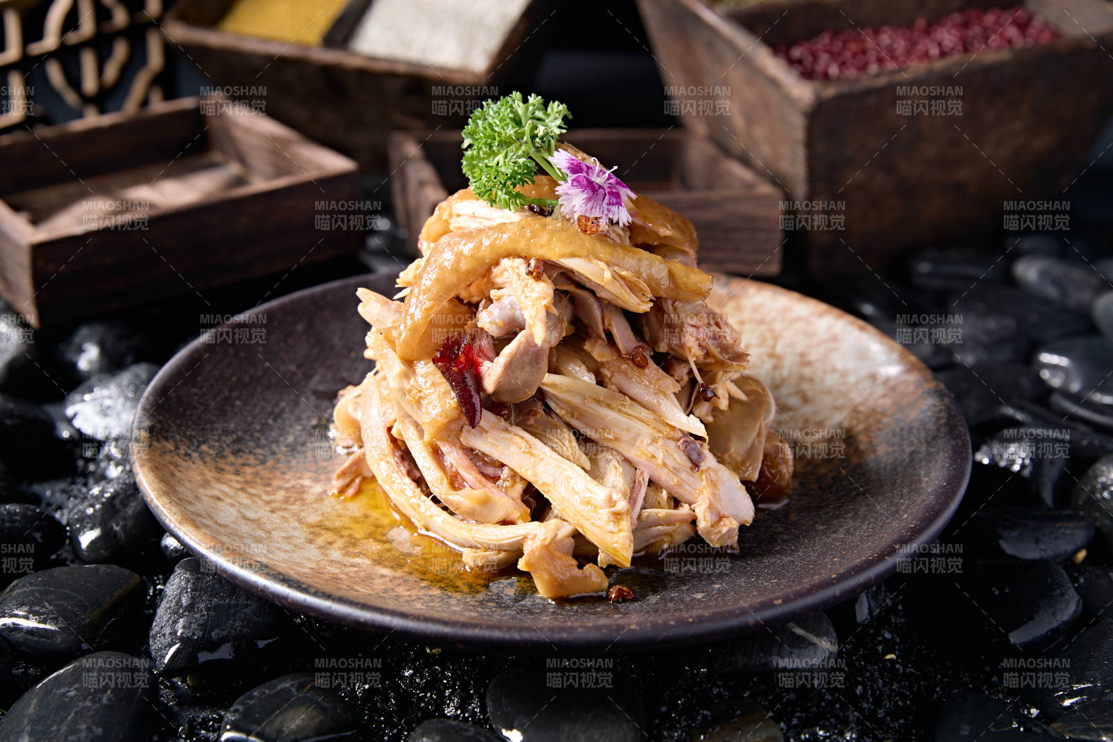 椒麻香辣手撕口水鸡