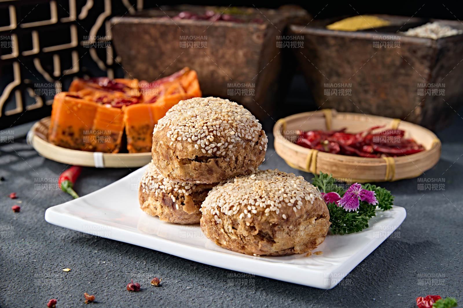 芝麻红糖棋子烧饼