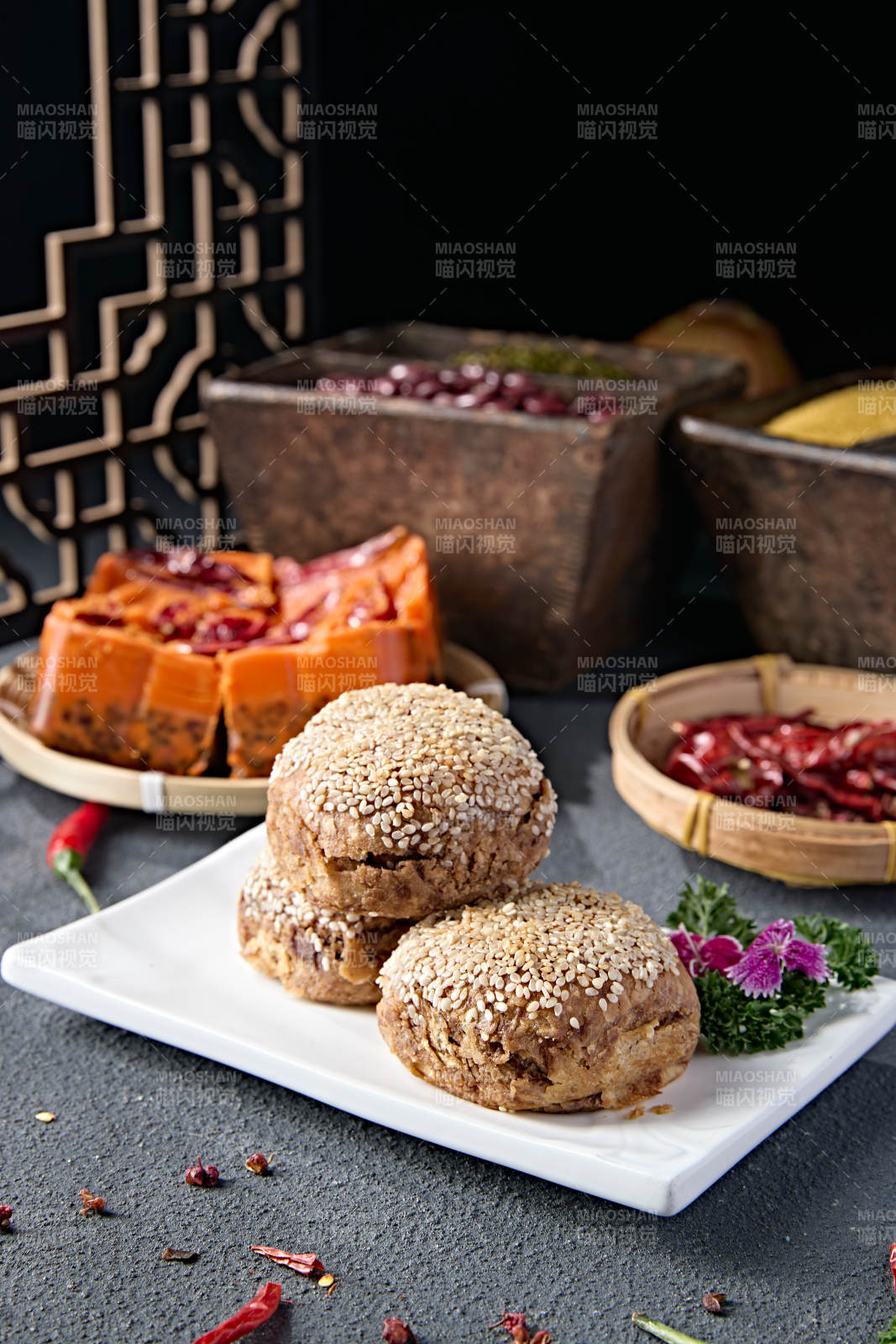 芝麻红糖棋子烧饼