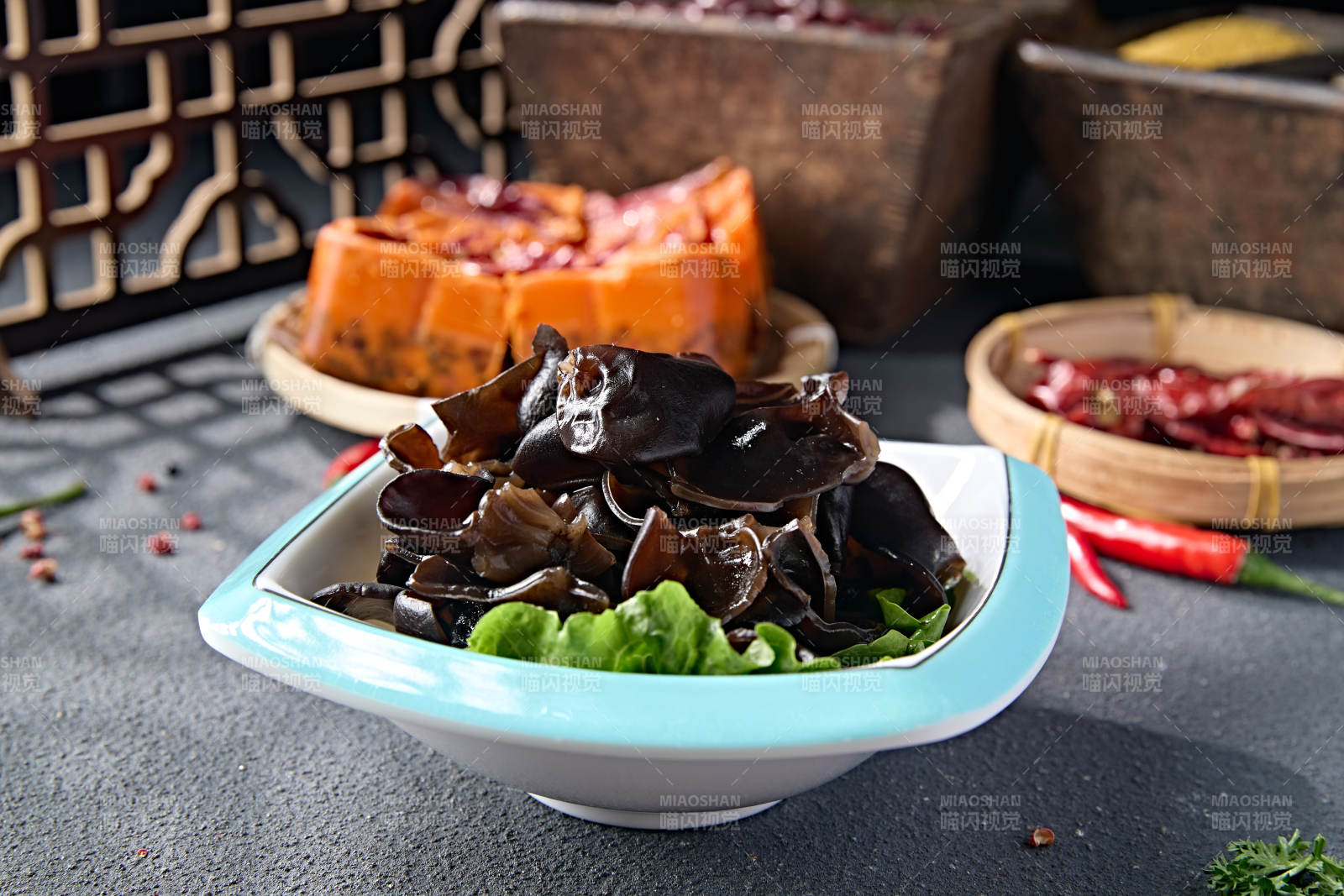 火鍋食材一盤新鮮黑木耳
