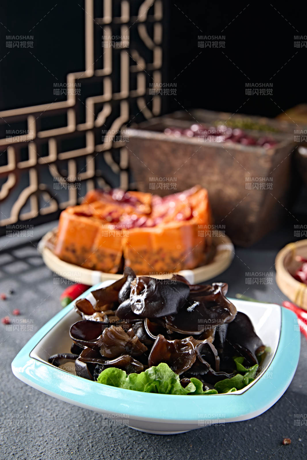 火鍋食材一盤新鮮黑木耳