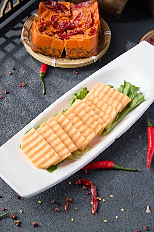 新鲜狼牙红薯切片